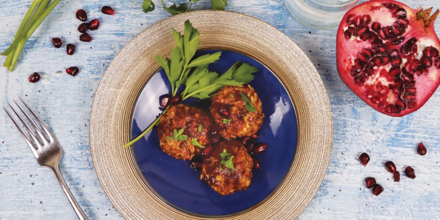 Turkey Meatballs in Pomegranate Sauce