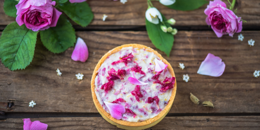 No Bake Rose Honey Cheesecake