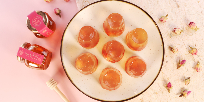 Rose Honey Champagne Jelly Shots