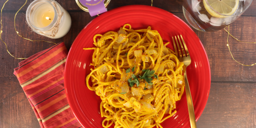 Creamy Saffron Spice Spaghetti